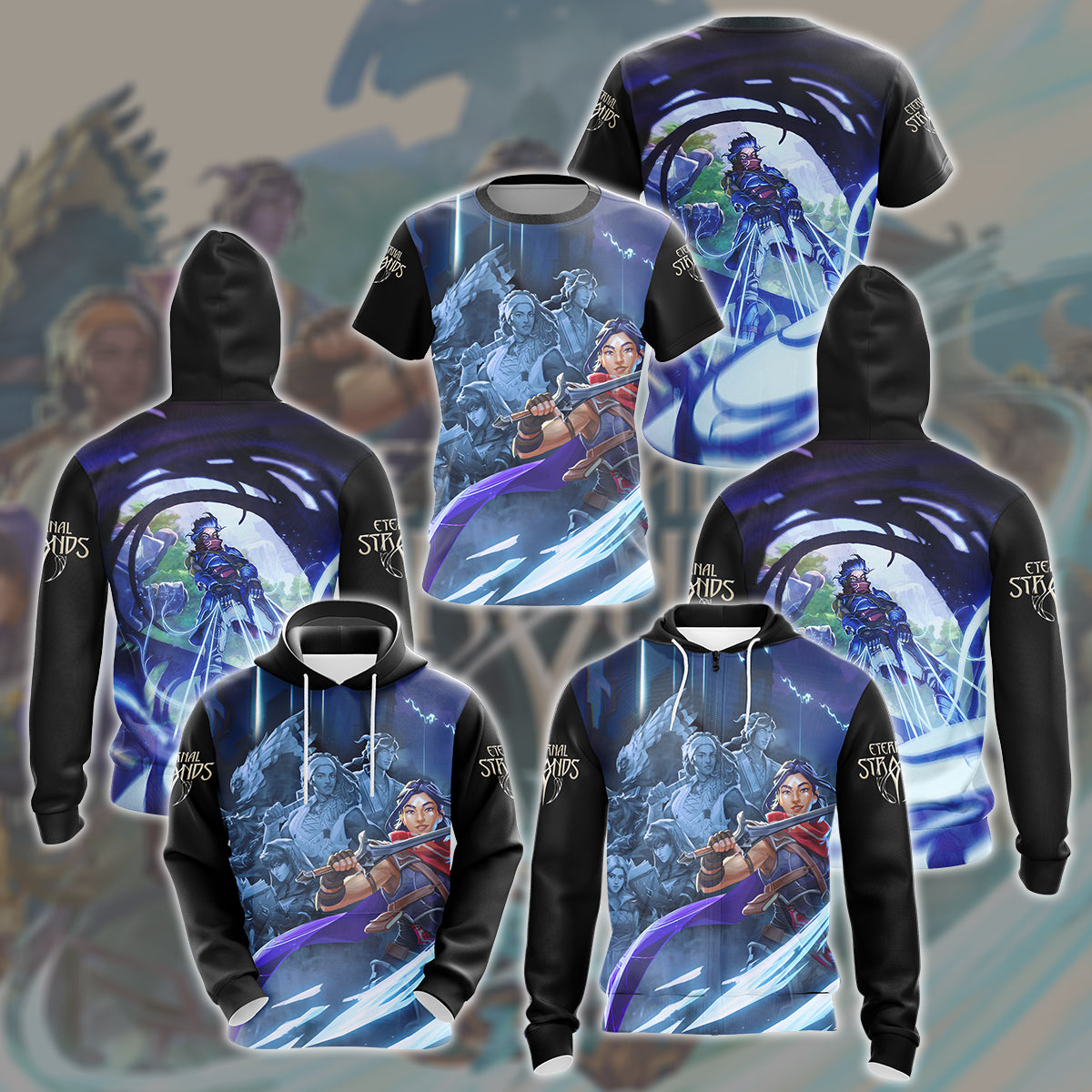 Eternal Strands Video Game All Over Printed T-shirt Tank Top Zip Hoodie Pullover Hoodie Hawaiian Shirt Beach Shorts Joggers