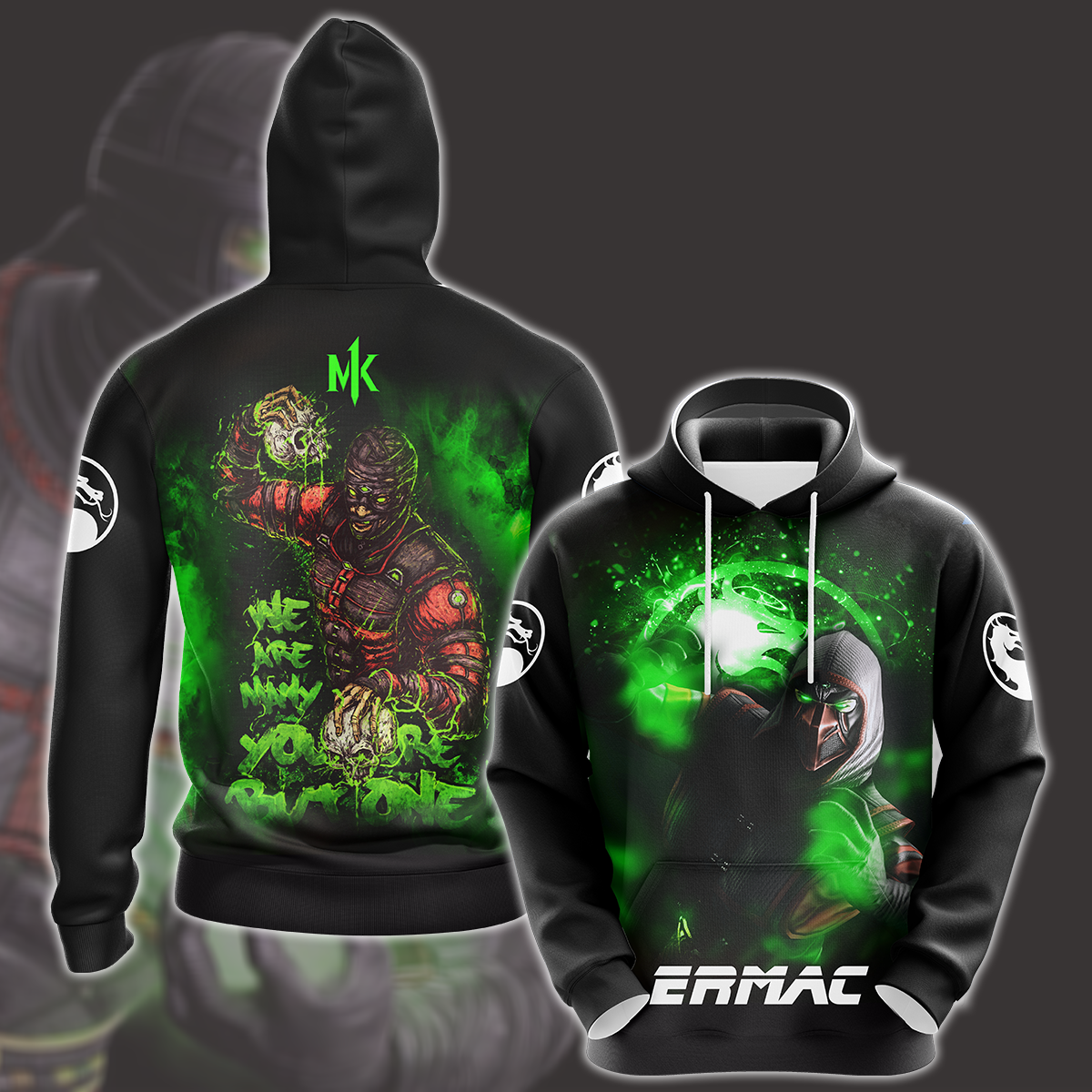 Mortal Kombat Ermac Video Game All Over Printed T-shirt Tank Top Zip Hoodie Pullover Hoodie Hawaiian Shirt Beach Shorts Joggers