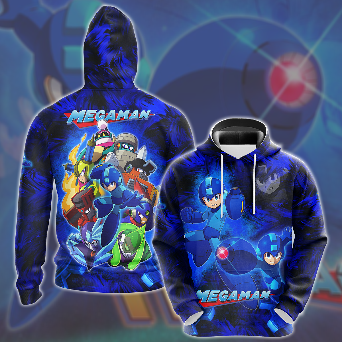 Mega Man Video Game All Over Printed T-shirt Tank Top Zip Hoodie Pullover Hoodie Hawaiian Shirt Beach Shorts Joggers Hoodie S