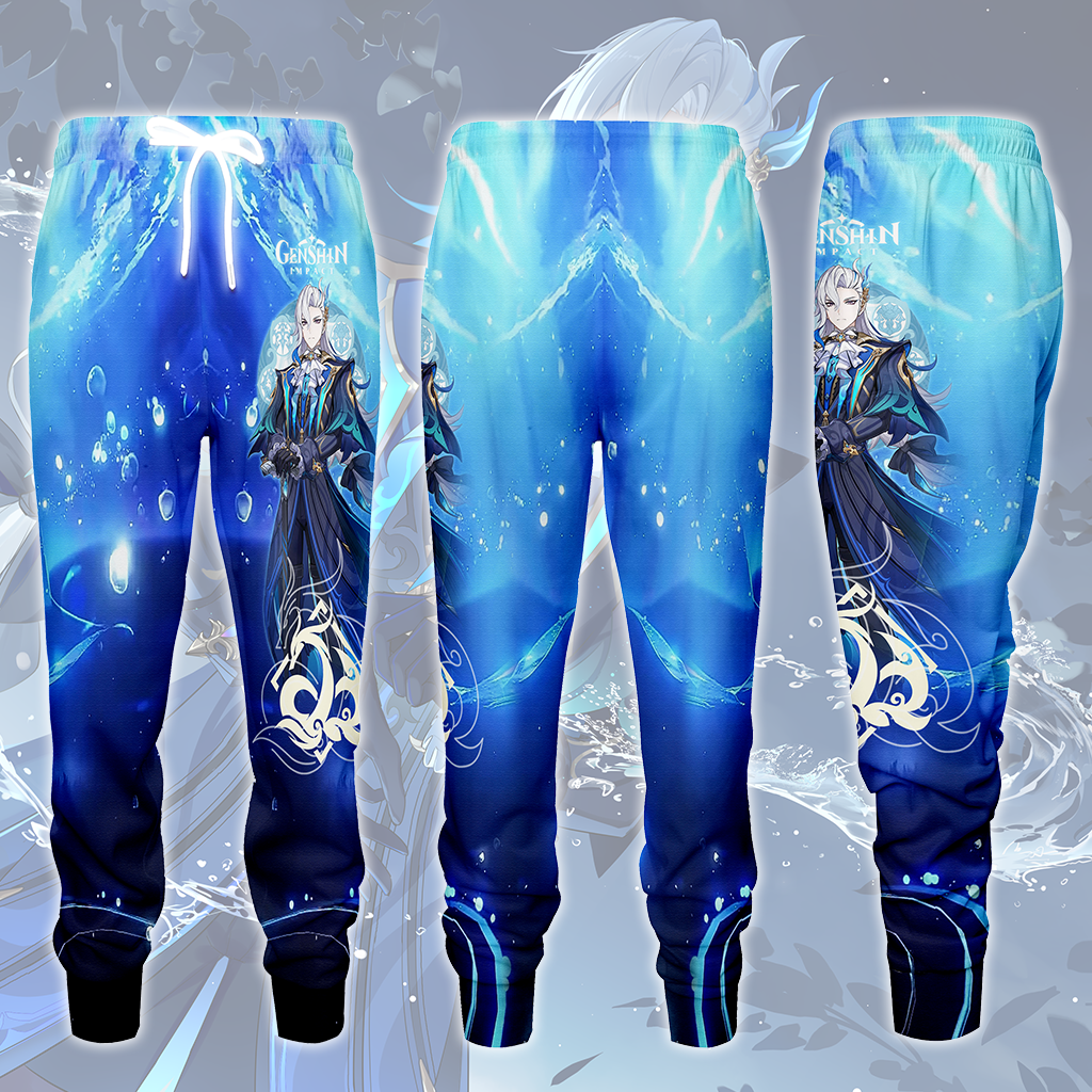 Genshin Impact Neuvillette Video Game All Over Printed T-shirt Tank Top Zip Hoodie Pullover Hoodie Hawaiian Shirt Beach Shorts Joggers Joggers S