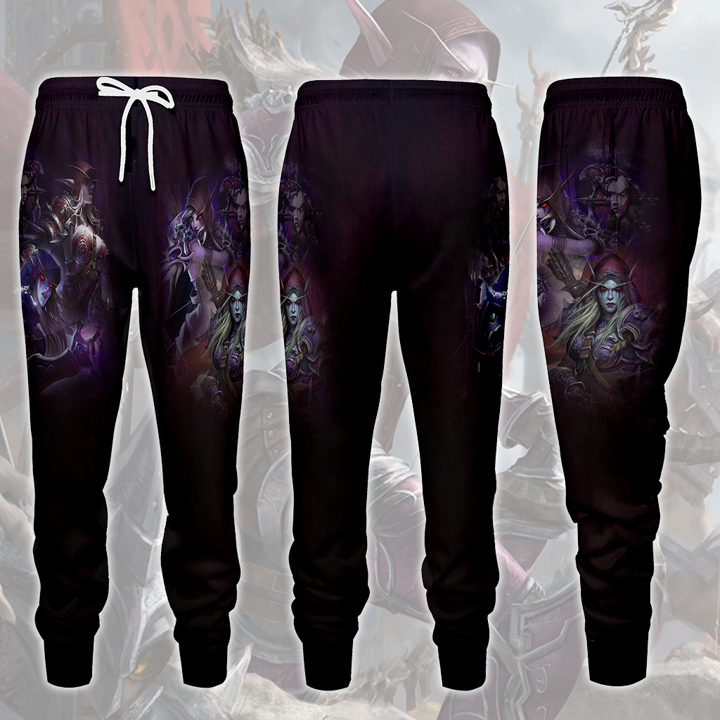 World Of Warcraft Sylvanas Windrunner Video Game All Over Printed T-shirt Tank Top Zip Hoodie Pullover Hoodie Hawaiian Shirt Beach Shorts Joggers Joggers S