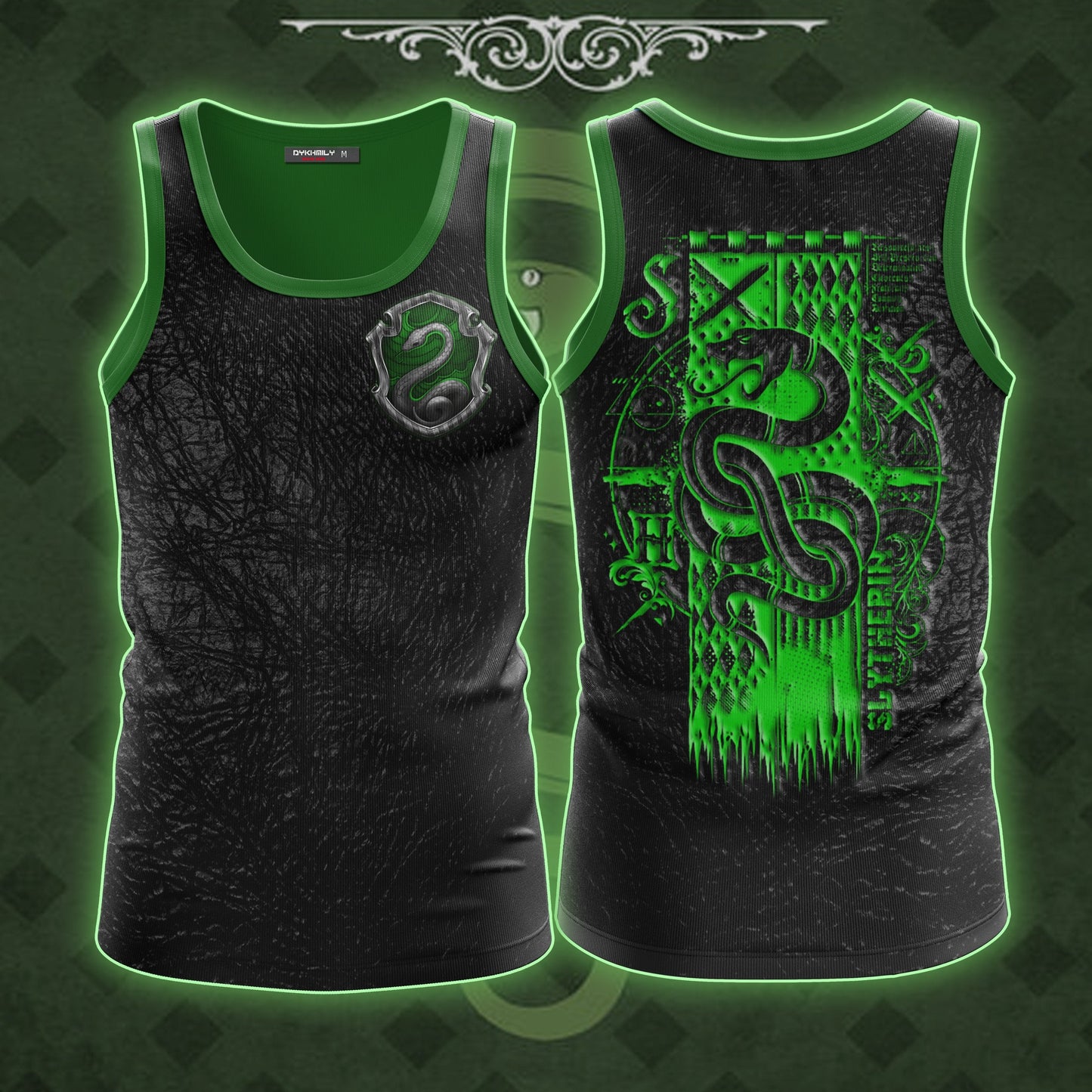 The Slytherin Snake Harry Potter 3D T-shirt Tank Top S