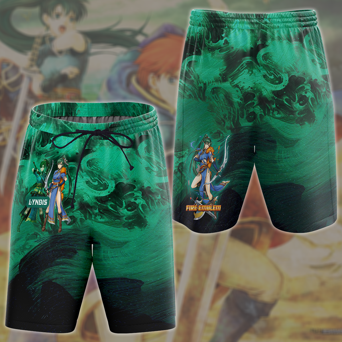 Fire Emblem Blazing Sword Lyndis Video Game All Over Printed T-shirt Tank Top Zip Hoodie Pullover Hoodie Hawaiian Shirt Beach Shorts Joggers Beach Shorts S