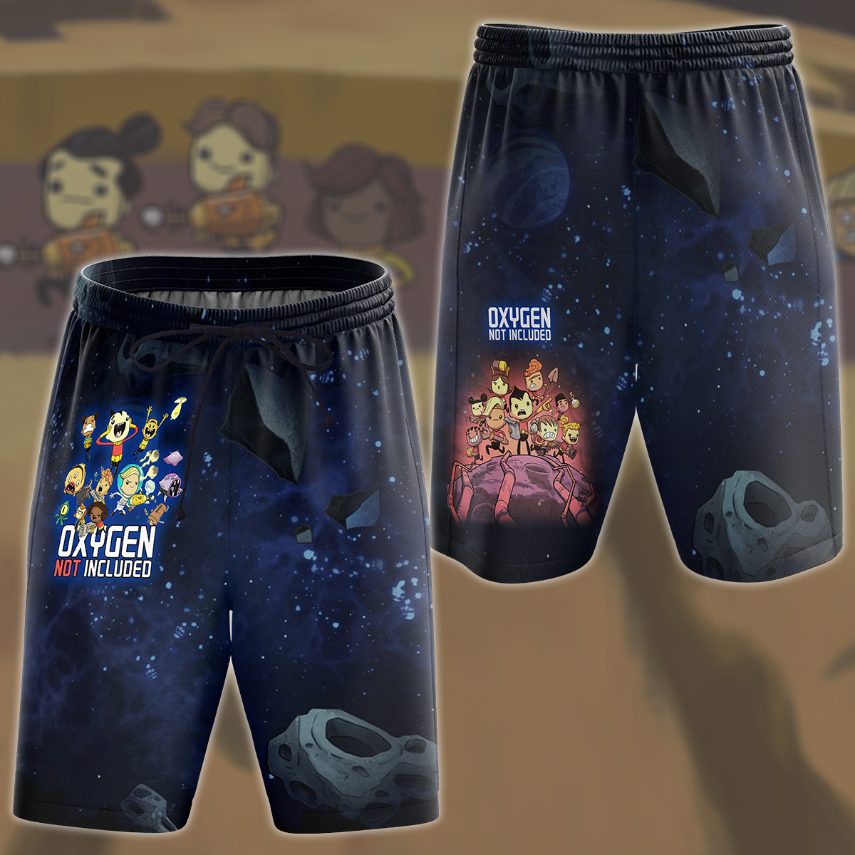 Oxygen not Included Video Game All Over Printed T-shirt Tank Top Zip Hoodie Pullover Hoodie Hawaiian Shirt Beach Shorts Joggers Beach Shorts S