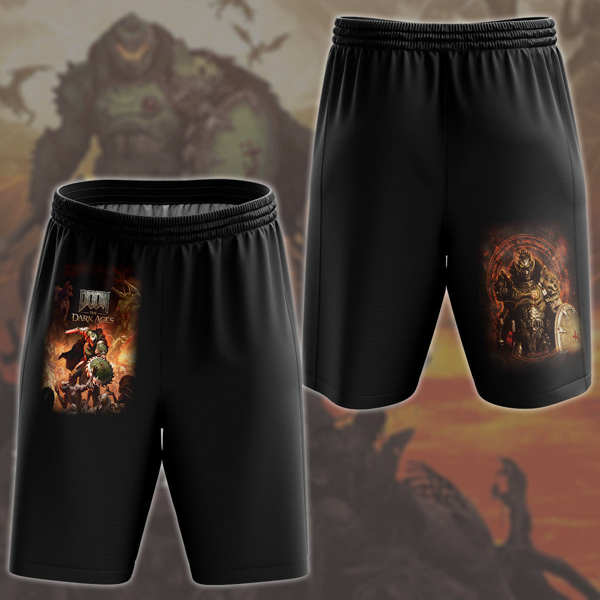 Doom: The Dark Ages Video Game All Over Printed T-shirt Tank Top Zip Hoodie Pullover Hoodie Hawaiian Shirt Beach Shorts Joggers Beach Shorts S