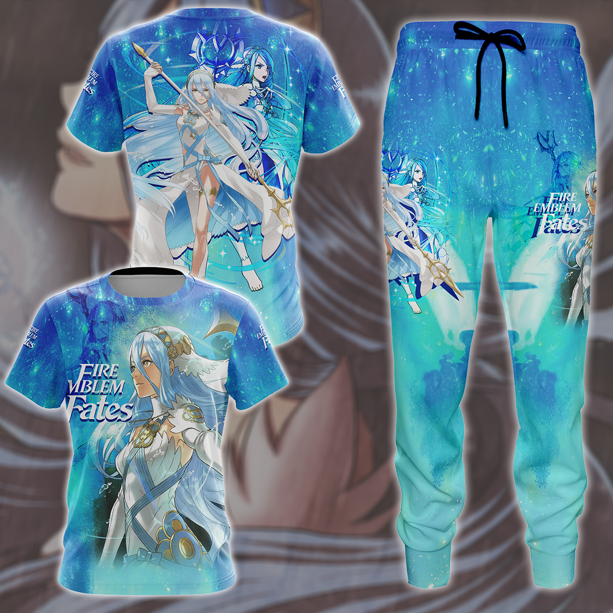 Fire Emblem Fates Video Game All Over Printed T-shirt Tank Top Zip Hoodie Pullover Hoodie Hawaiian Shirt Beach Shorts Joggers