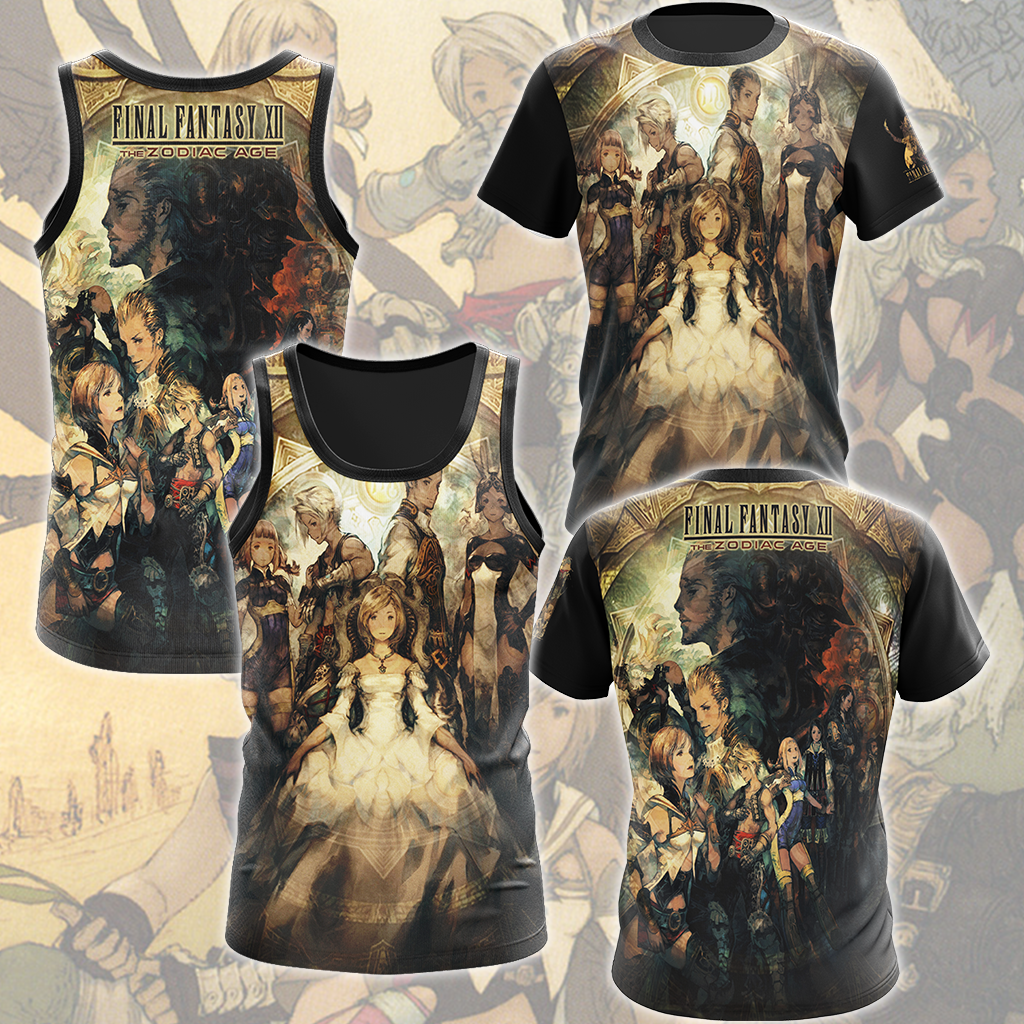 Final Fantasy XII - The Zodiac Age Video Game All Over Printed T-shirt Tank Top Zip Hoodie Pullover Hoodie Hawaiian Shirt Beach Shorts Joggers