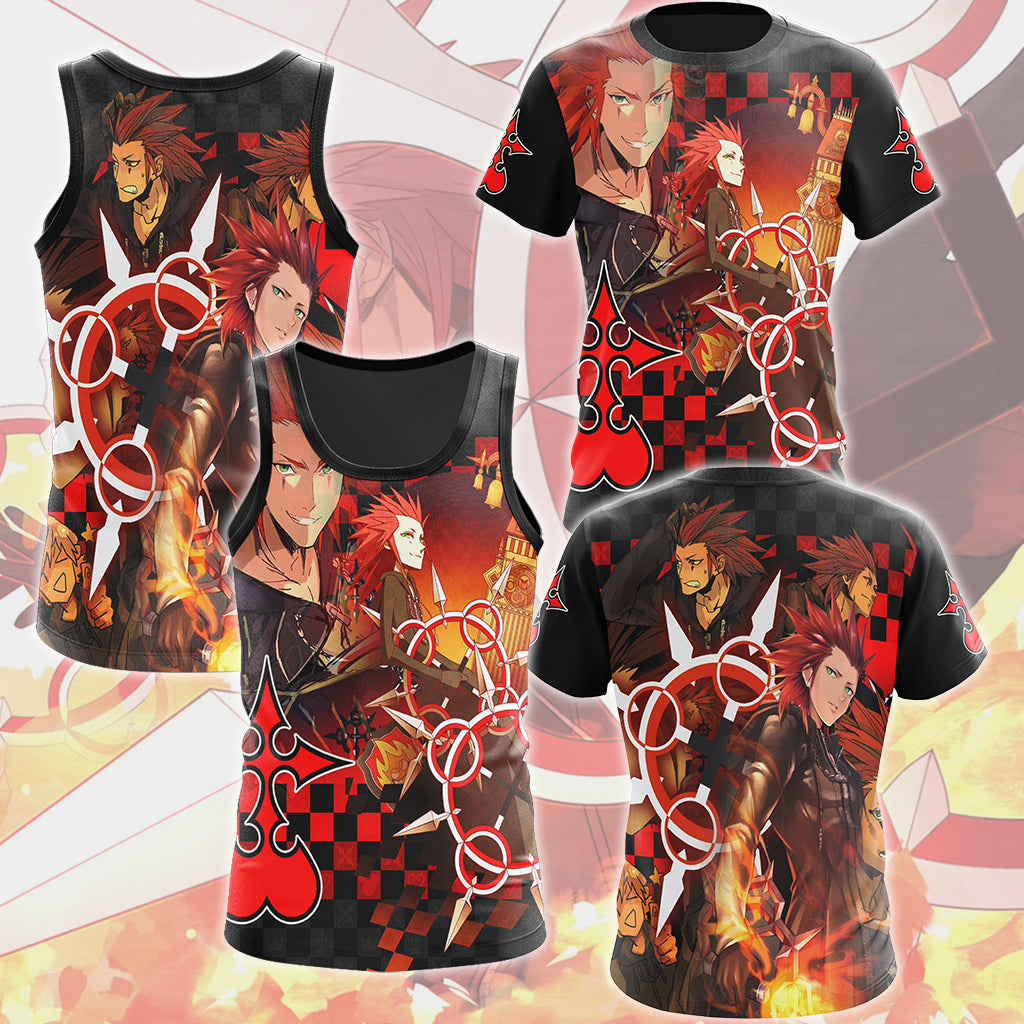 Kingdom Hearts Axel Video Game All Over Printed T-shirt Tank Top Zip Hoodie Pullover Hoodie Hawaiian Shirt Beach Shorts Joggers