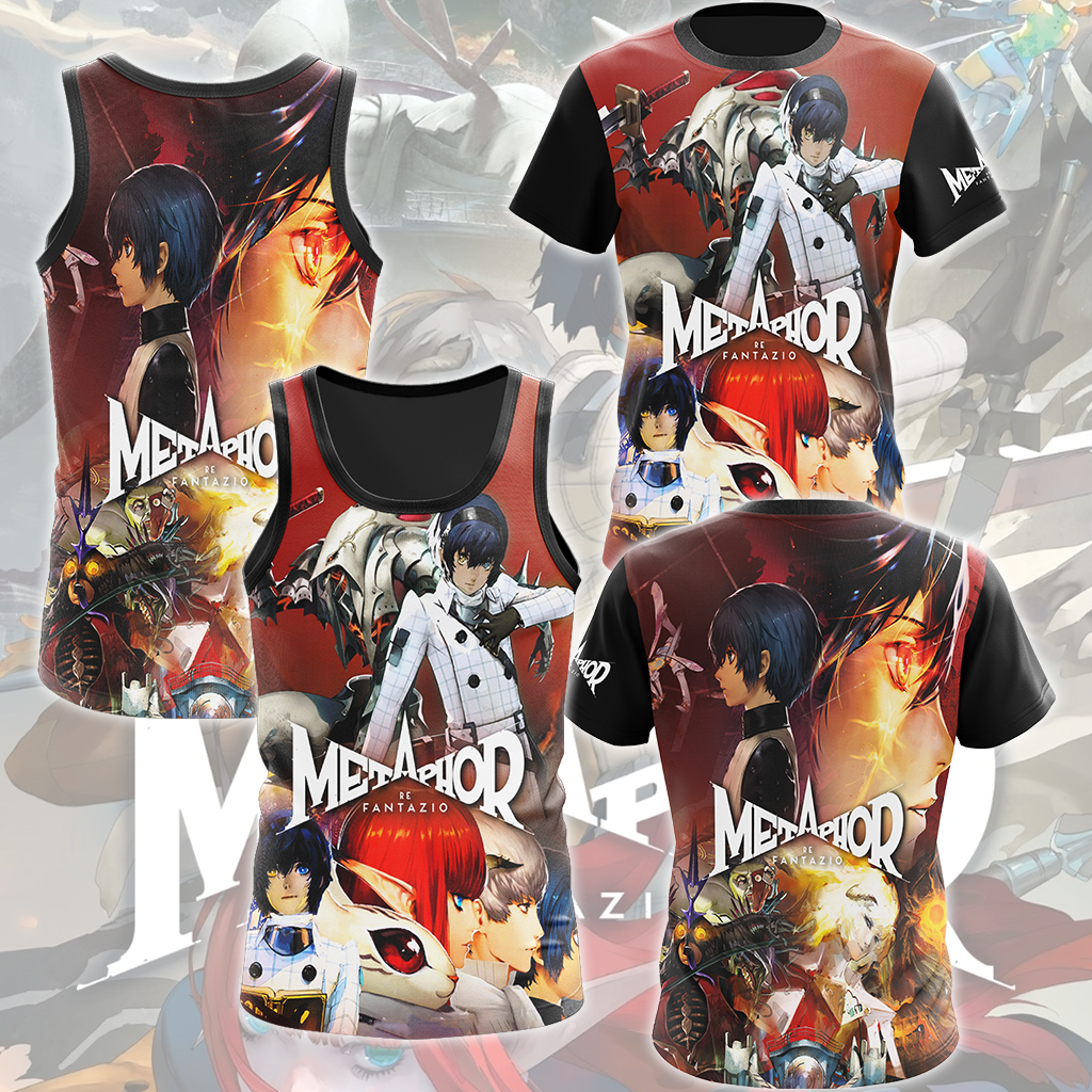 Metaphor: ReFantazio Video Game All Over Printed T-shirt Tank Top Zip Hoodie Pullover Hoodie Hawaiian Shirt Beach Shorts Joggers