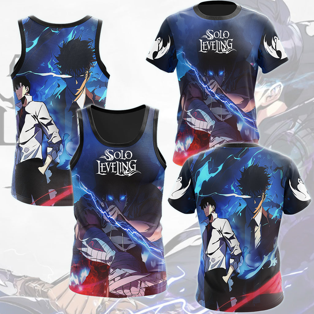Solo Leveling Anime All Over Printed T-shirt Tank Top Zip Hoodie Pullover Hoodie Hawaiian Shirt Beach Shorts Joggers