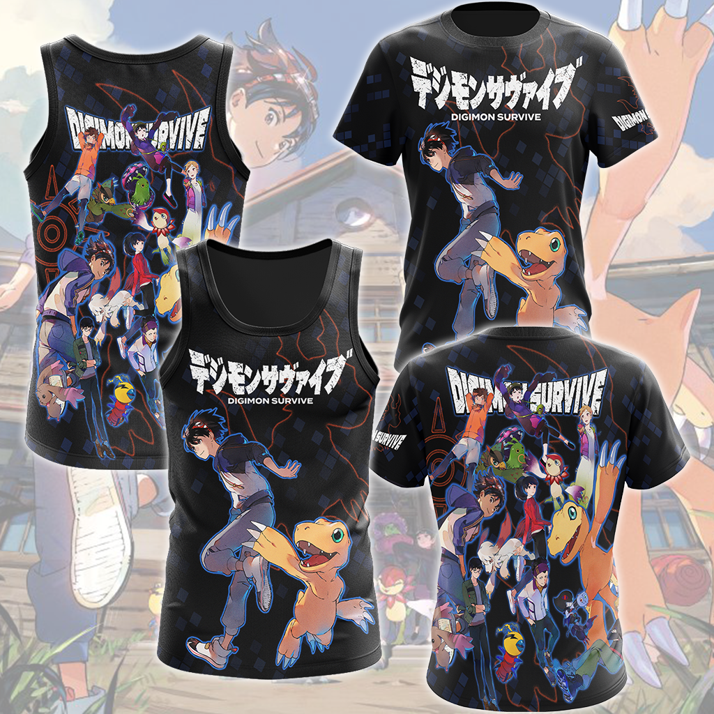 Digimon: Survive Video Game All Over Printed T-shirt Tank Top Zip Hoodie Pullover Hoodie Hawaiian Shirt Beach Shorts Joggers