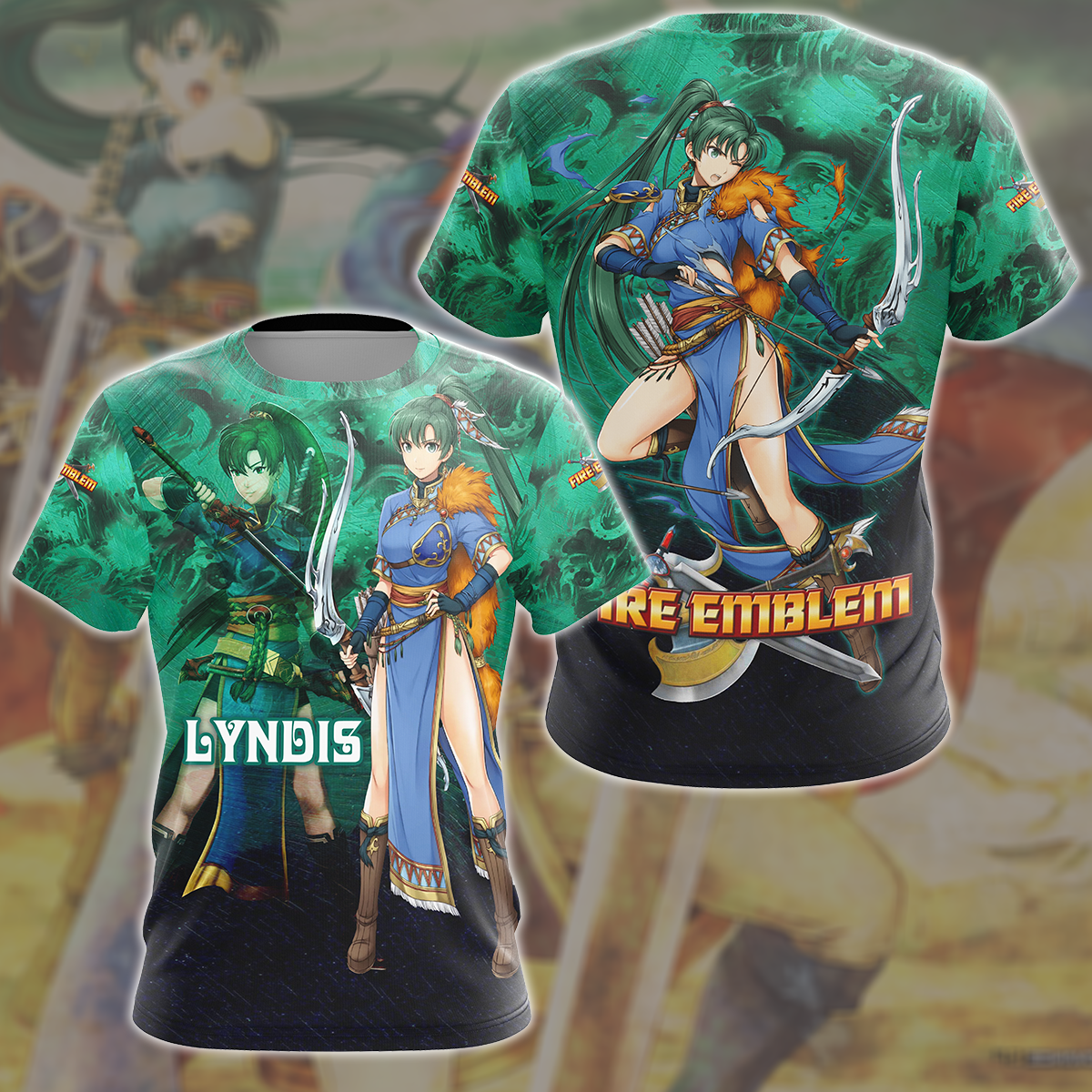 Fire Emblem Blazing Sword Lyndis Video Game All Over Printed T-shirt Tank Top Zip Hoodie Pullover Hoodie Hawaiian Shirt Beach Shorts Joggers T-shirt S