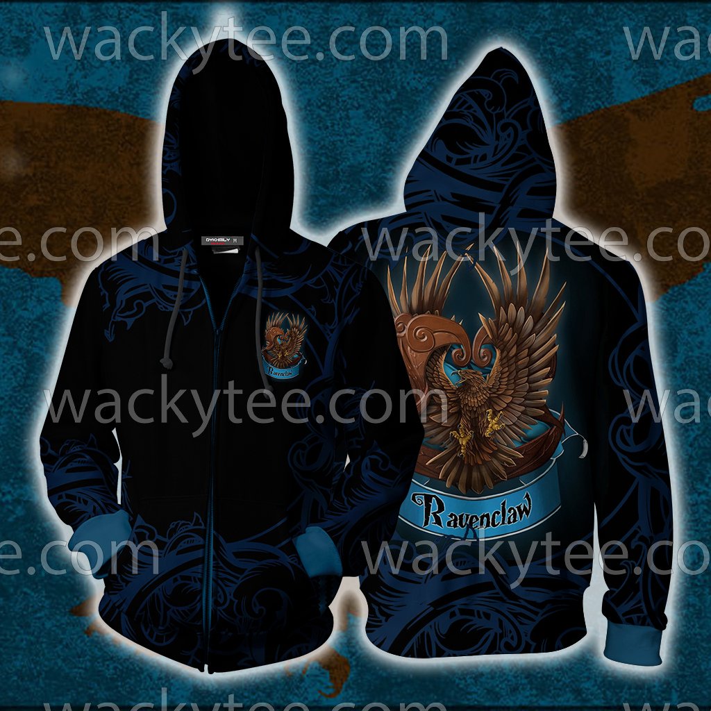 Wise Like A Ravenclaw Harry Potter Unisex 3D T-shirt Zip Hoodie S