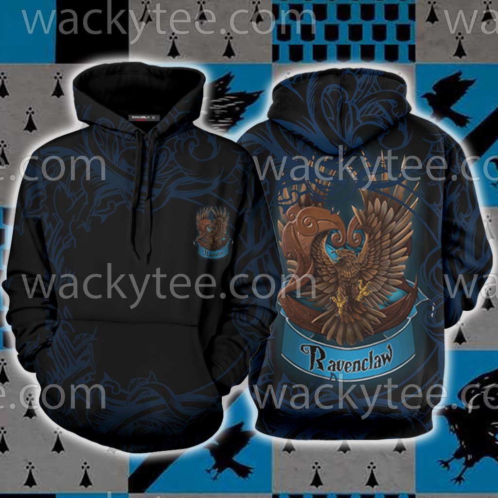 Wise Like A Ravenclaw Harry Potter Unisex 3D T-shirt Hoodie S