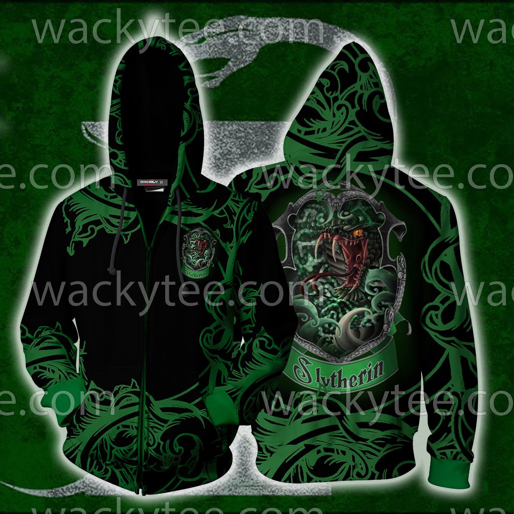 Cunning Like A Slytherin Harry Potter Unisex 3D T-shirt Zip Hoodie S