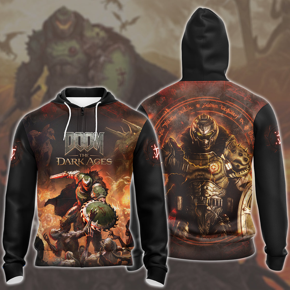 Doom: The Dark Ages Video Game All Over Printed T-shirt Tank Top Zip Hoodie Pullover Hoodie Hawaiian Shirt Beach Shorts Joggers Zip Hoodie S