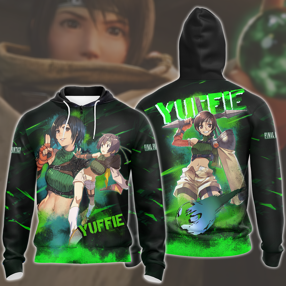 Final Fantasy VII Rebirth Yuffie Kisaragi Video Game All Over Printed T-shirt Tank Top Zip Hoodie Pullover Hoodie Hawaiian Shirt Beach Shorts Joggers Zip Hoodie S