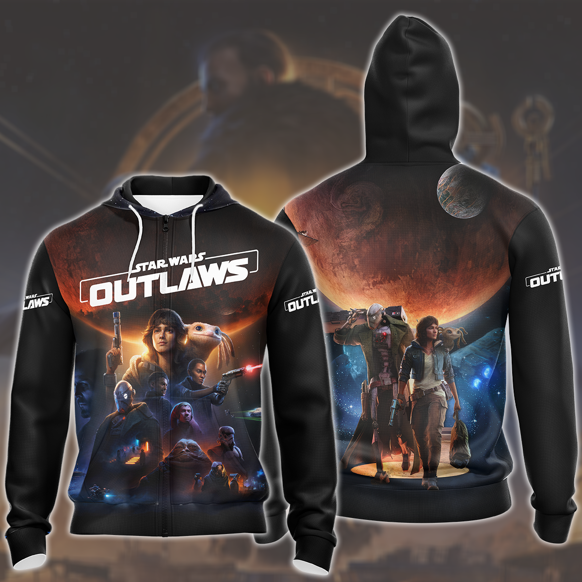 Star Wars Outlaws Video Game All Over Printed T-shirt Tank Top Zip Hoodie Pullover Hoodie Hawaiian Shirt Beach Shorts Joggers Zip Hoodie S
