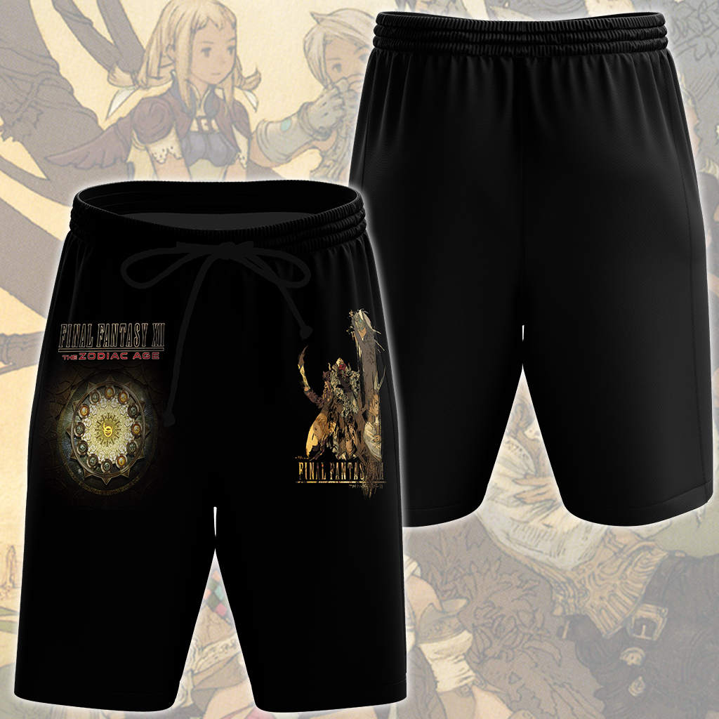Final Fantasy XII - The Zodiac Age Video Game All Over Printed T-shirt Tank Top Zip Hoodie Pullover Hoodie Hawaiian Shirt Beach Shorts Joggers Beach Shorts S