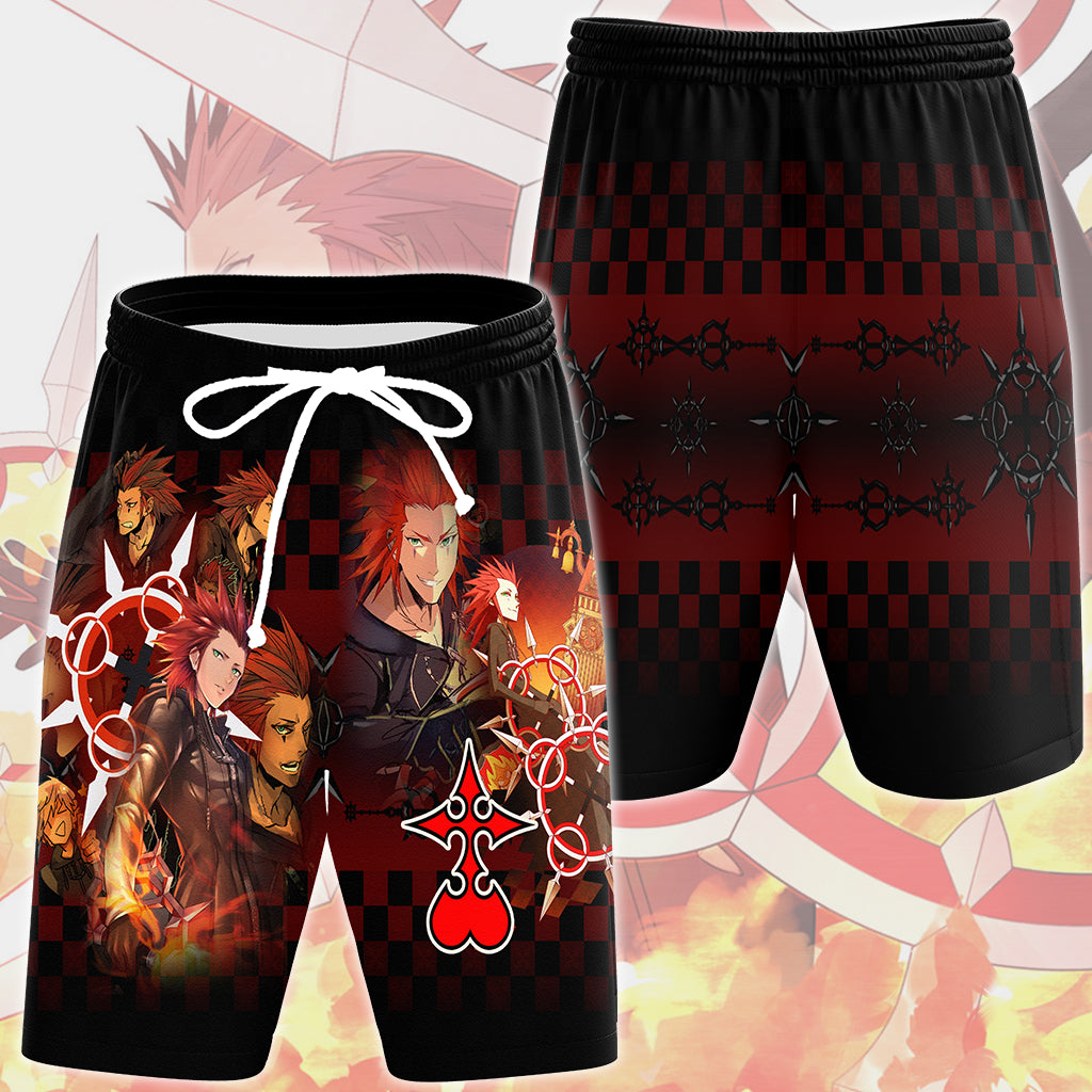 Kingdom Hearts Axel Video Game All Over Printed T-shirt Tank Top Zip Hoodie Pullover Hoodie Hawaiian Shirt Beach Shorts Joggers Beach Shorts S