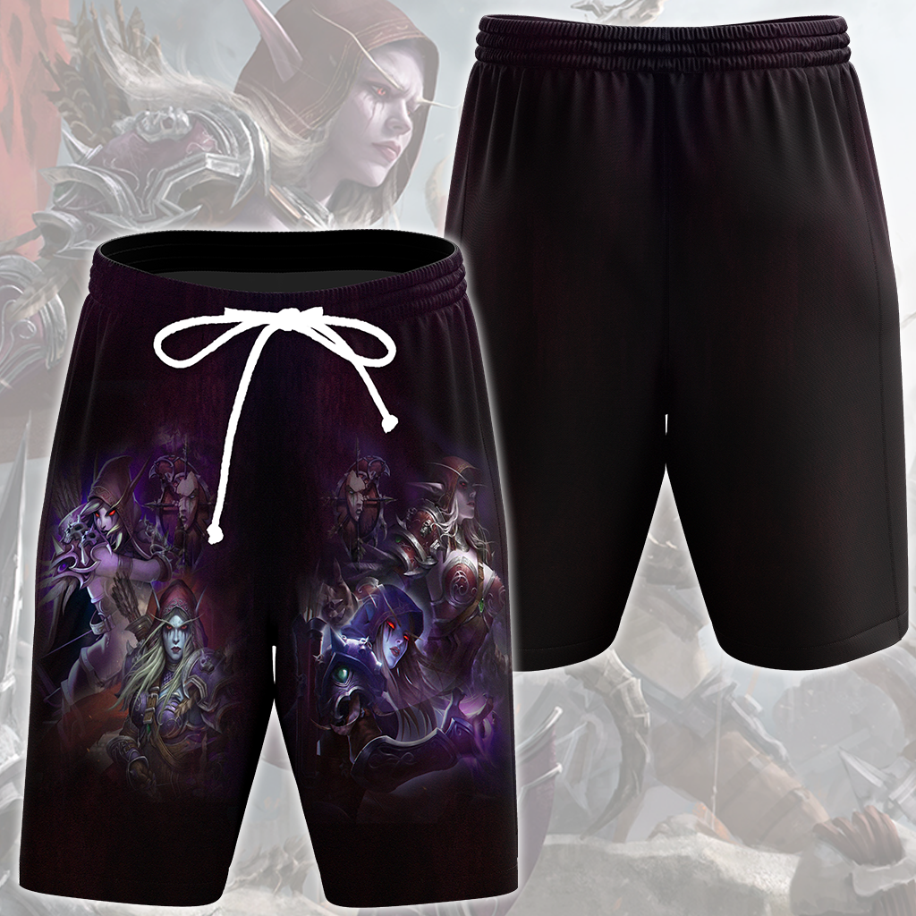 World Of Warcraft Sylvanas Windrunner Video Game All Over Printed T-shirt Tank Top Zip Hoodie Pullover Hoodie Hawaiian Shirt Beach Shorts Joggers Beach Shorts S
