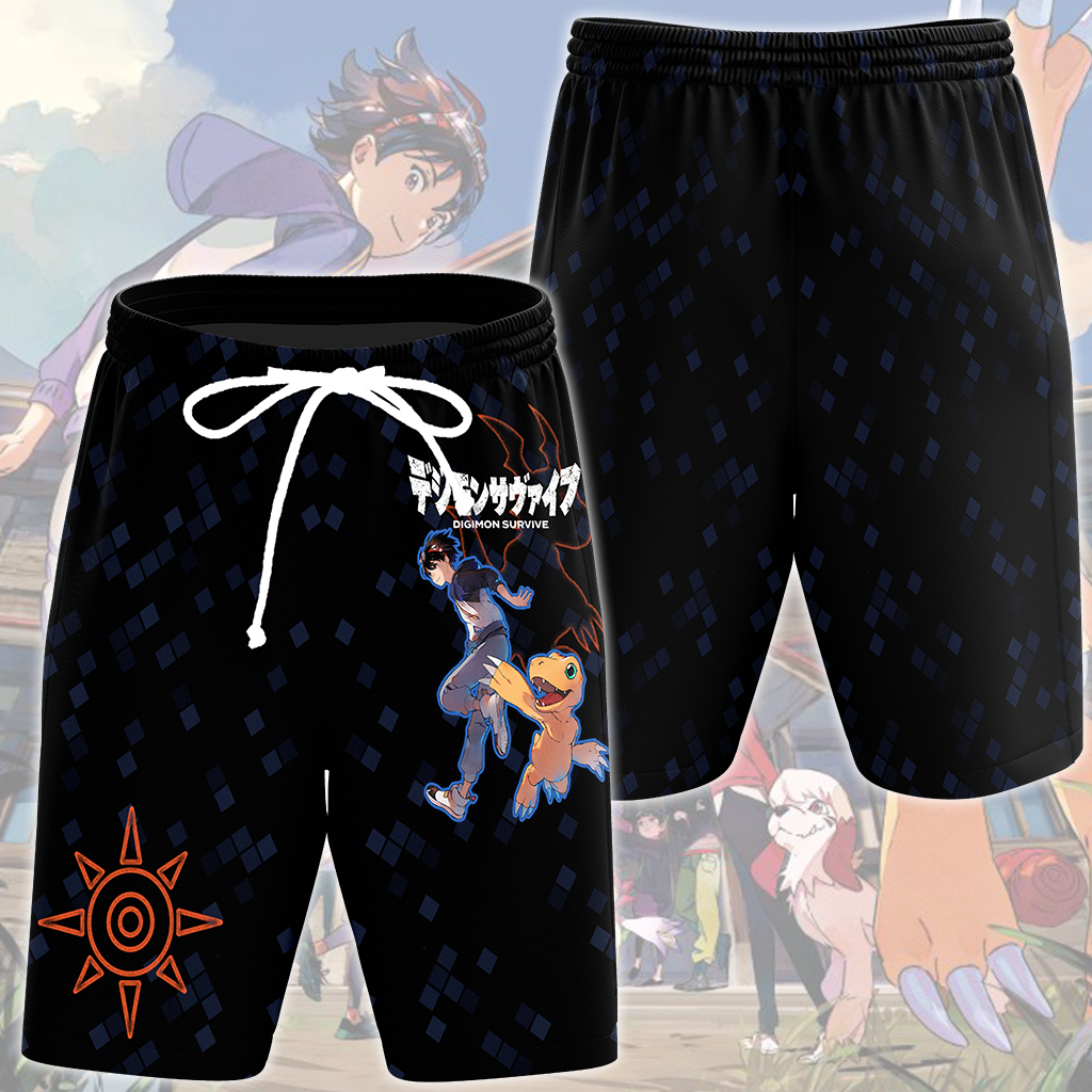 Digimon: Survive Video Game All Over Printed T-shirt Tank Top Zip Hoodie Pullover Hoodie Hawaiian Shirt Beach Shorts Joggers Beach Shorts S