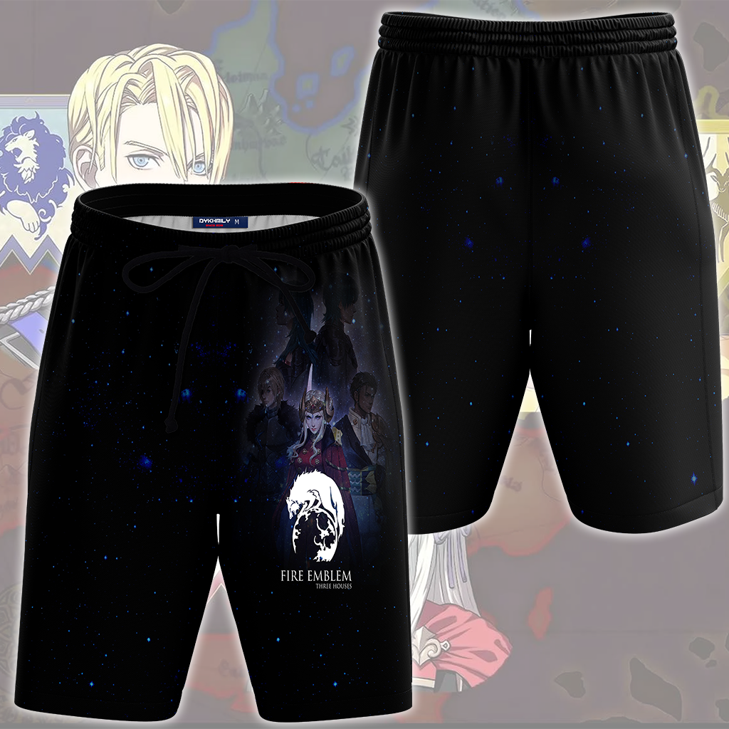 Fire Emblem Three Houses Video Game All Over Printed T-shirt Tank Top Zip Hoodie Pullover Hoodie Hawaiian Shirt Beach Shorts Joggers Beach Shorts S