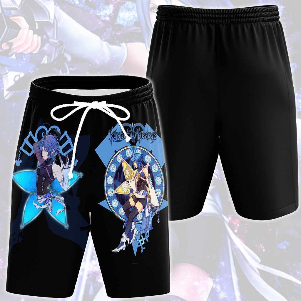 Kingdom Hearts Aqua Video Game All Over Printed T-shirt Tank Top Zip Hoodie Pullover Hoodie Hawaiian Shirt Beach Shorts Joggers Beach Shorts S