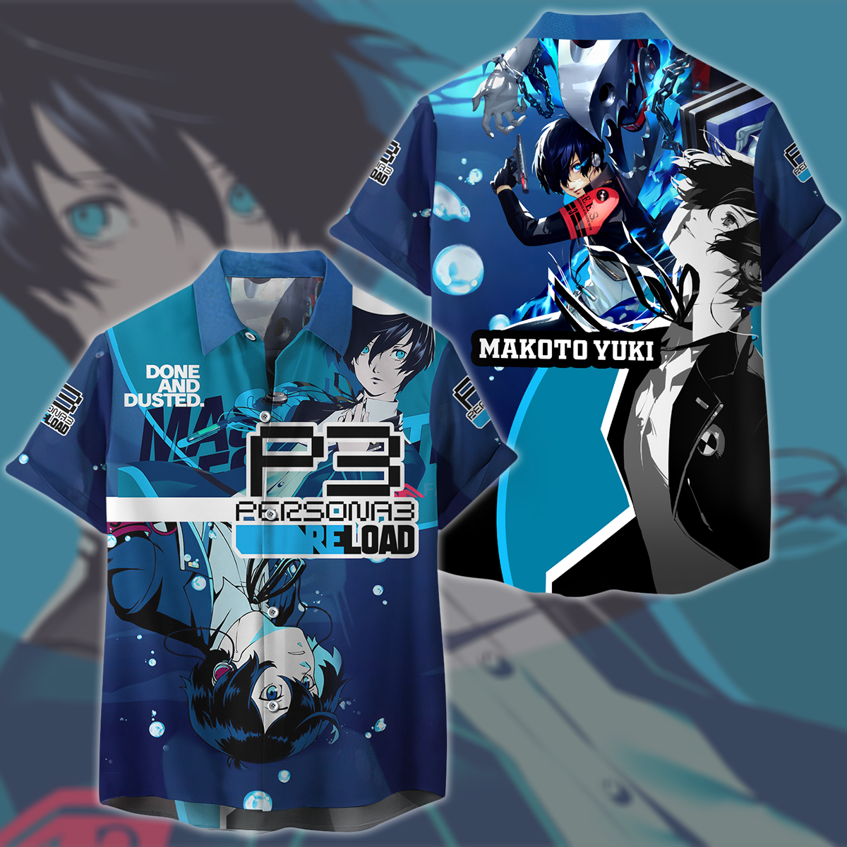 Persona 3 Reload Makoto Yuki Video Game All Over Printed T-shirt Tank Top Zip Hoodie Pullover Hoodie Hawaiian Shirt Beach Shorts Joggers Hawaiian Shirt S