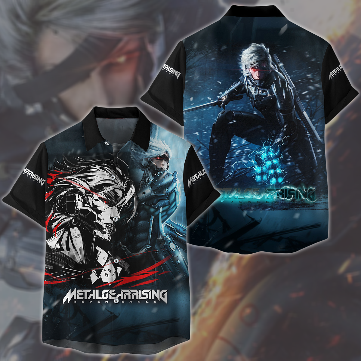Metal Gear Rising: Revengeance Video Game All Over Printed T-shirt Tank Top Zip Hoodie Pullover Hoodie Hawaiian Shirt Beach Shorts Joggers Hawaiian Shirt S