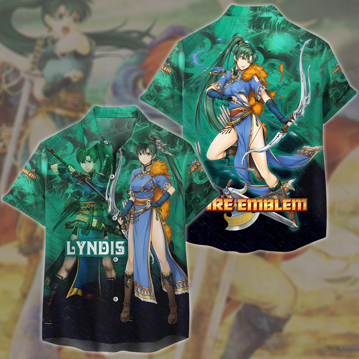 Fire Emblem Blazing Sword Lyndis Video Game All Over Printed T-shirt Tank Top Zip Hoodie Pullover Hoodie Hawaiian Shirt Beach Shorts Joggers Hawaiian Shirt S