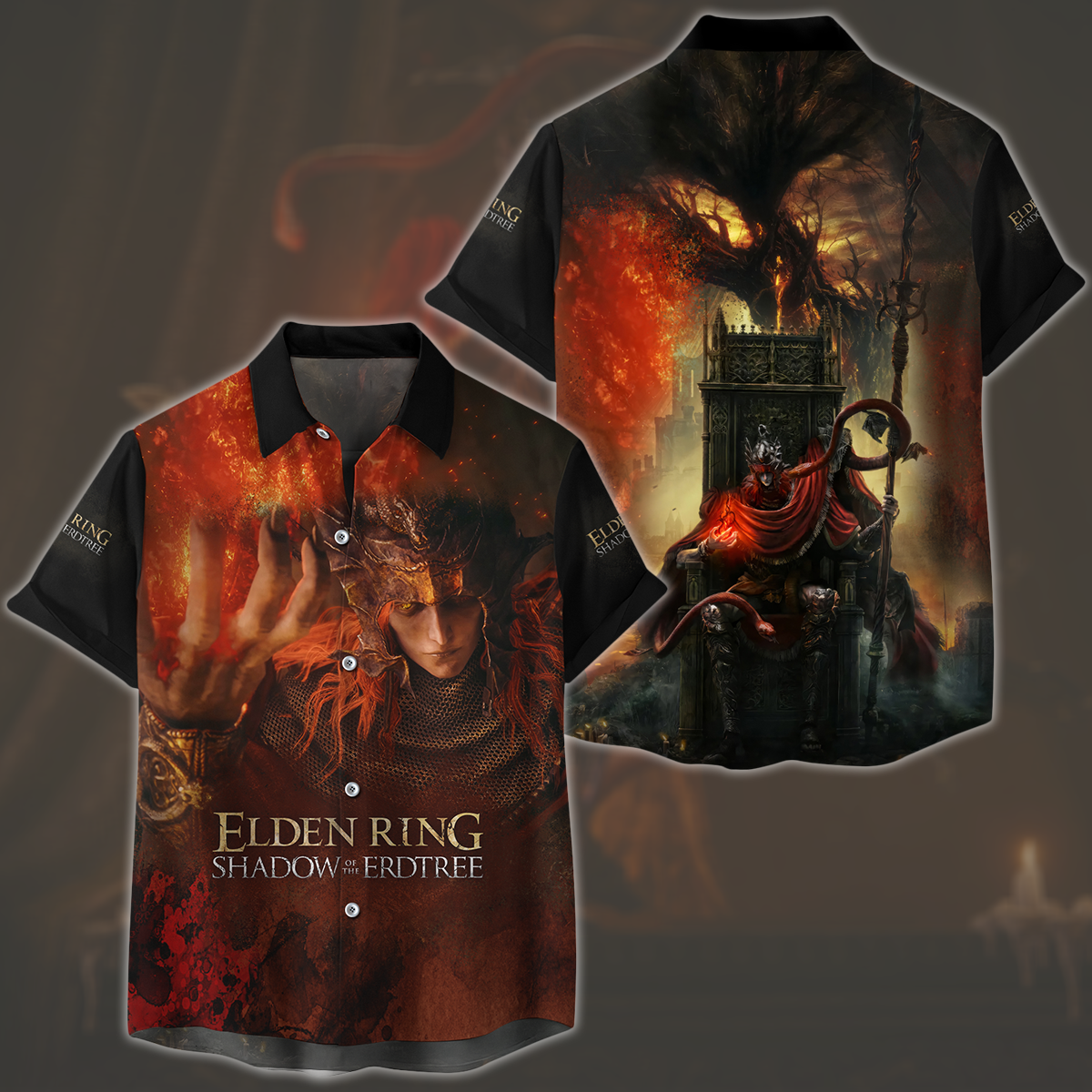 Elden Ring Shadow of the Erdtree Edition Video Game All Over Printed T-shirt Tank Top Zip Hoodie Pullover Hoodie Hawaiian Shirt Beach Shorts Joggers Hawaiian Shirt S
