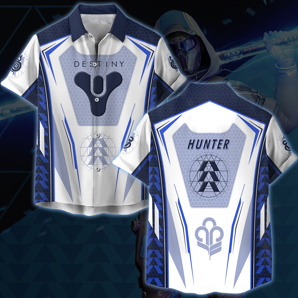Destiny Hunter Video Game All Over Printed T-shirt Tank Top Zip Hoodie Pullover Hoodie Hawaiian Shirt Beach Shorts Joggers Hawaiian Shirt S