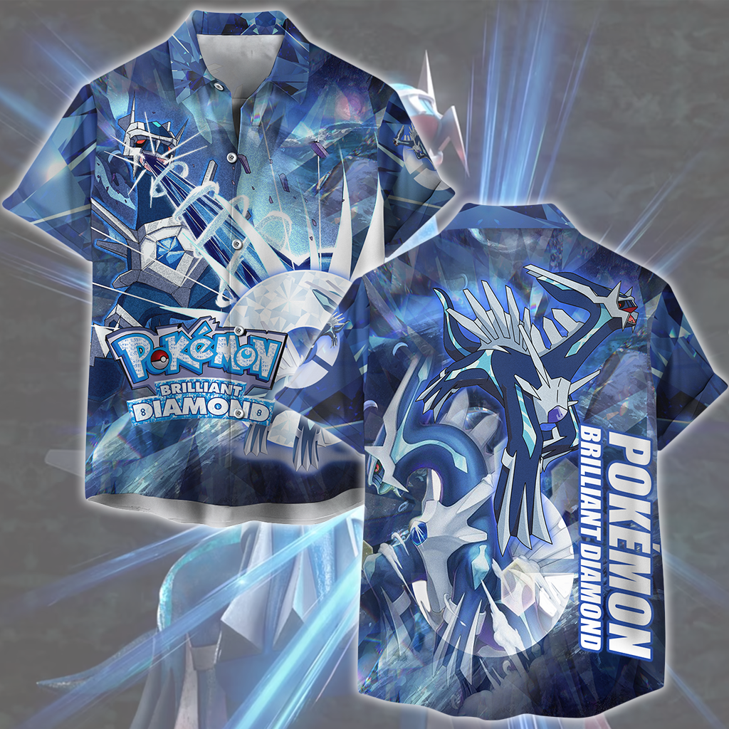 Pokemon Brilliant Diamond Video Game All Over Printed T-shirt Tank Top Zip Hoodie Pullover Hoodie Hawaiian Shirt Beach Shorts Joggers Hawaiian Shirt S
