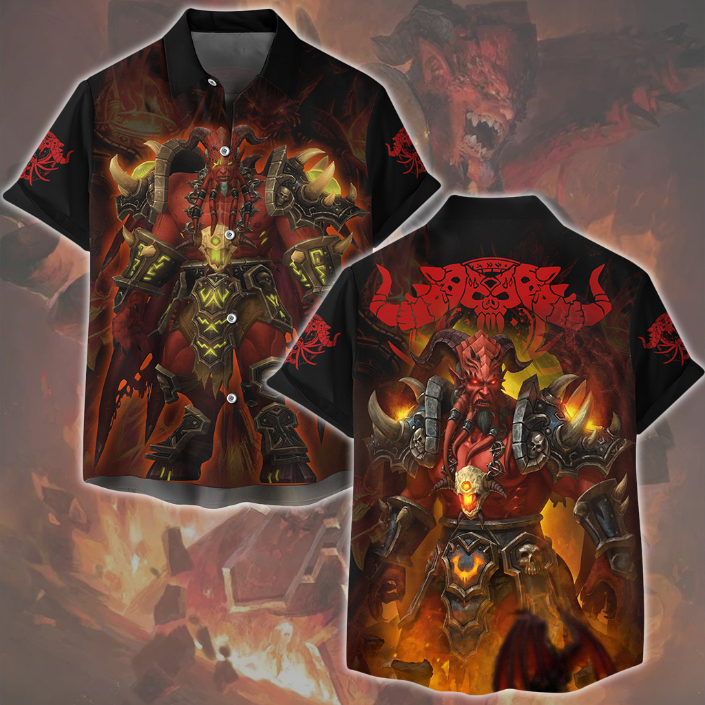 World Of Warcraft Kil'jaeden Video Game All Over Printed T-shirt Tank Top Zip Hoodie Pullover Hoodie Hawaiian Shirt Beach Shorts Joggers Hawaiian Shirt S