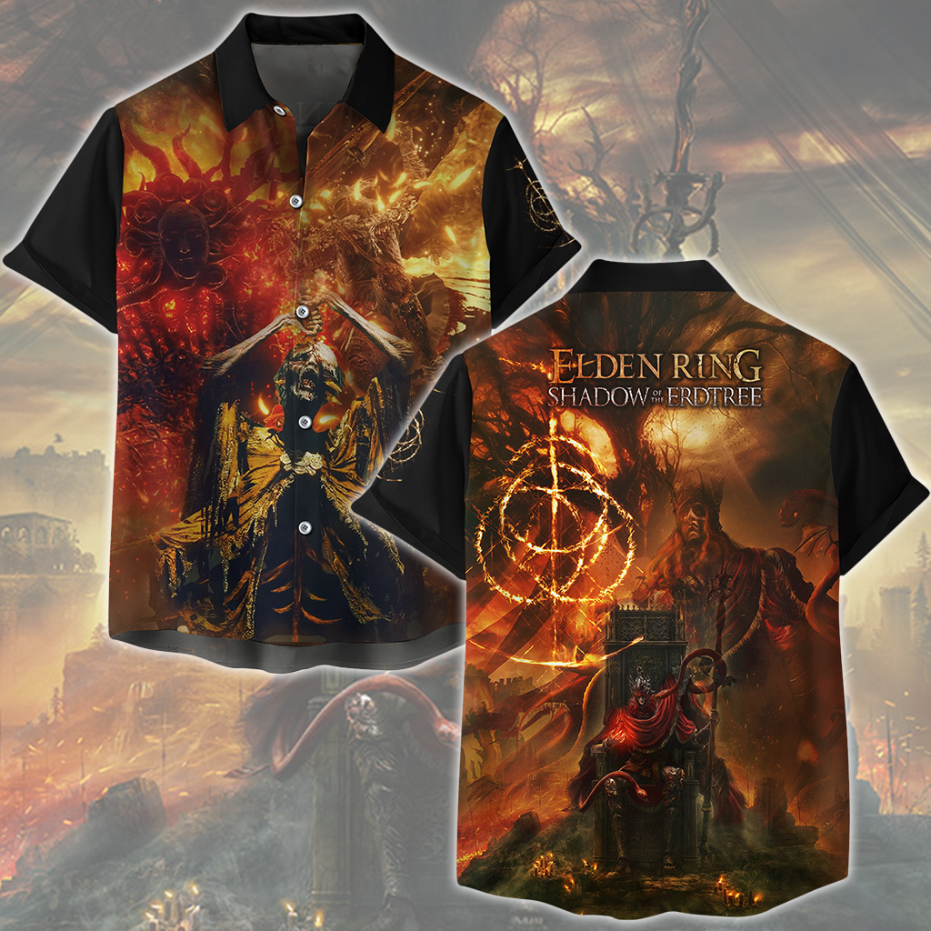 Elden Ring Shadow of the Erdtree Video Game All Over Printed T-shirt Tank Top Zip Hoodie Pullover Hoodie Hawaiian Shirt Beach Shorts Joggers Hawaiian Shirt S