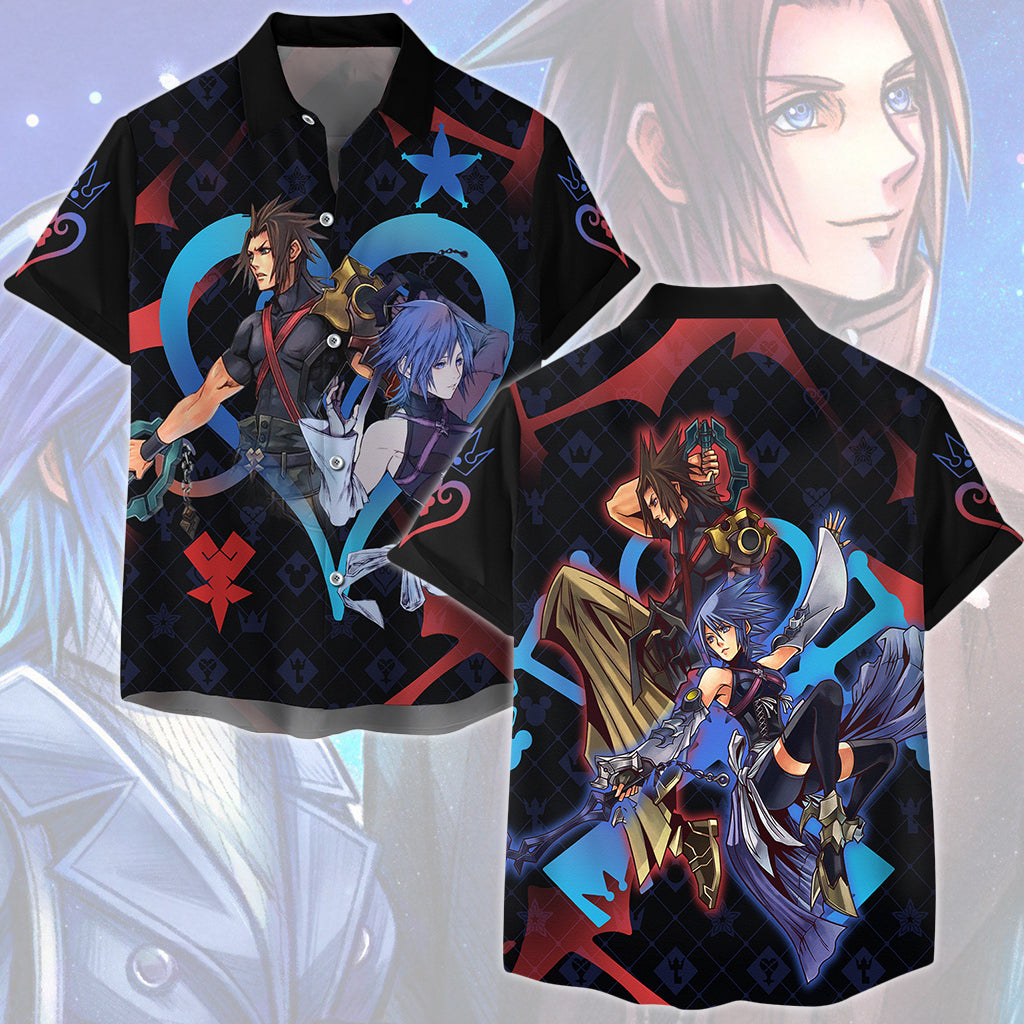 Kingdom Hearts Aqua and Terra Video Game All Over Printed T-shirt Tank Top Zip Hoodie Pullover Hoodie Hawaiian Shirt Beach Shorts Joggers Hawaiian Shirt S