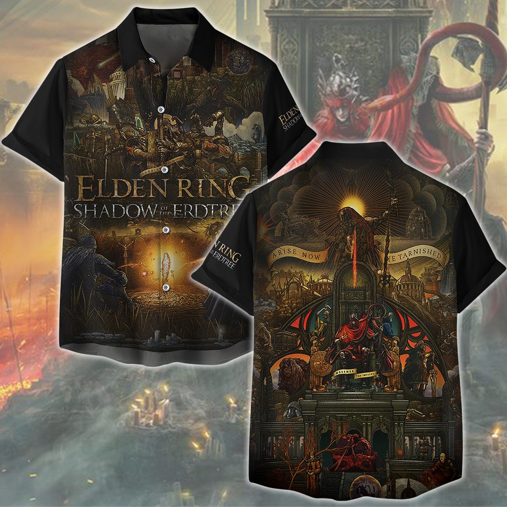 Elden Ring Shadow of the Erdtree Video Game All Over Printed T-shirt Tank Top Zip Hoodie Pullover Hoodie Hawaiian Shirt Beach Shorts Joggers Hawaiian Shirt S