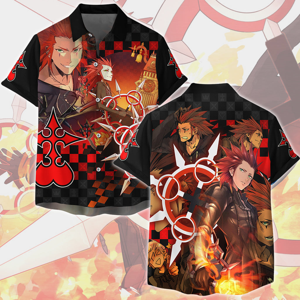 Kingdom Hearts Axel Video Game All Over Printed T-shirt Tank Top Zip Hoodie Pullover Hoodie Hawaiian Shirt Beach Shorts Joggers Hawaiian Shirt S