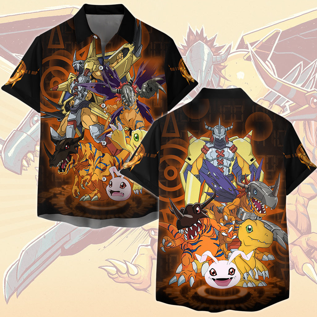 Digimon Agumon Evolution Video Game All Over Printed T-shirt Tank Top Zip Hoodie Pullover Hoodie Hawaiian Shirt Beach Shorts Joggers Hawaiian Shirt S