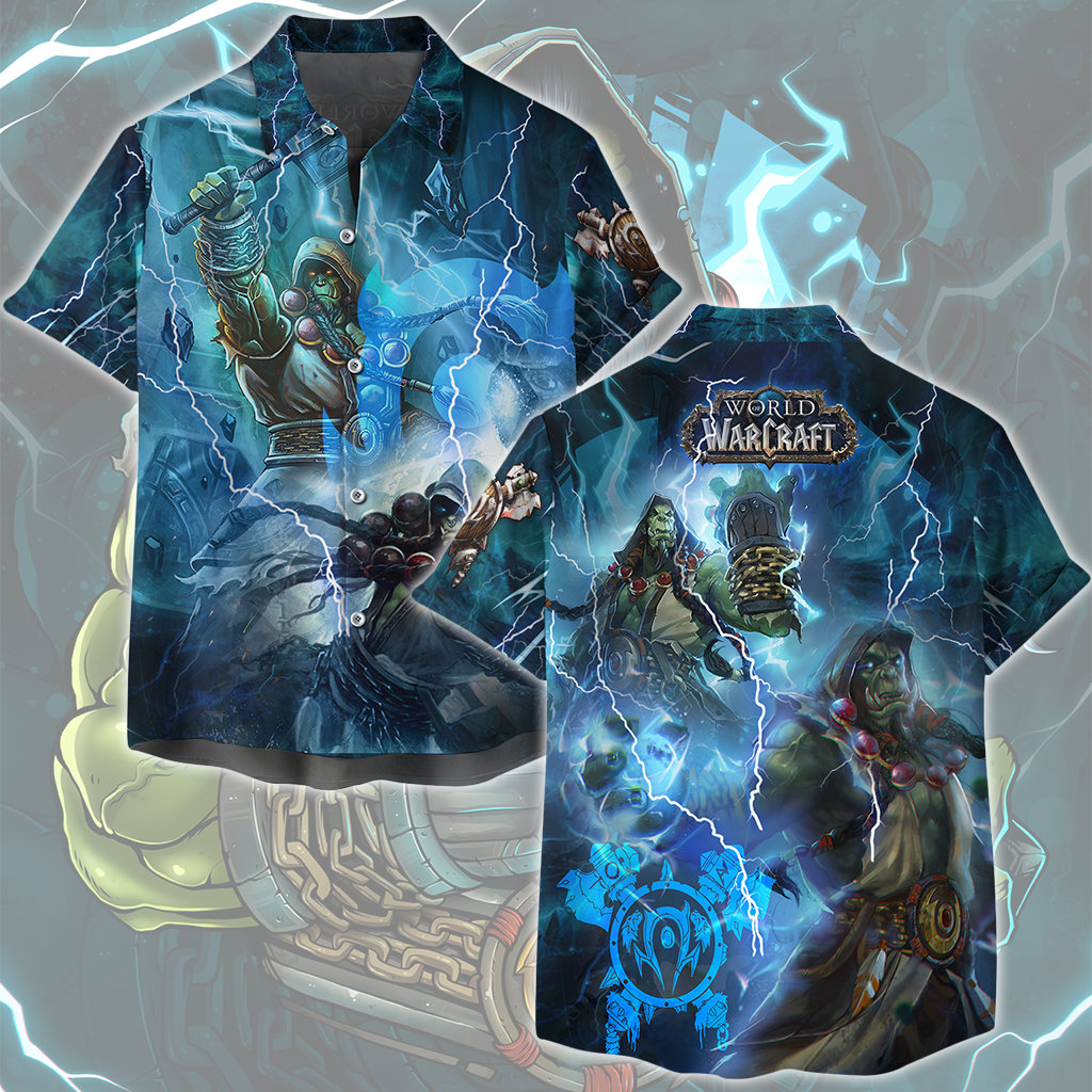World Of Warcraft Thrall Video Game All Over Printed T-shirt Tank Top Zip Hoodie Pullover Hoodie Hawaiian Shirt Beach Shorts Joggers Hawaiian Shirt S