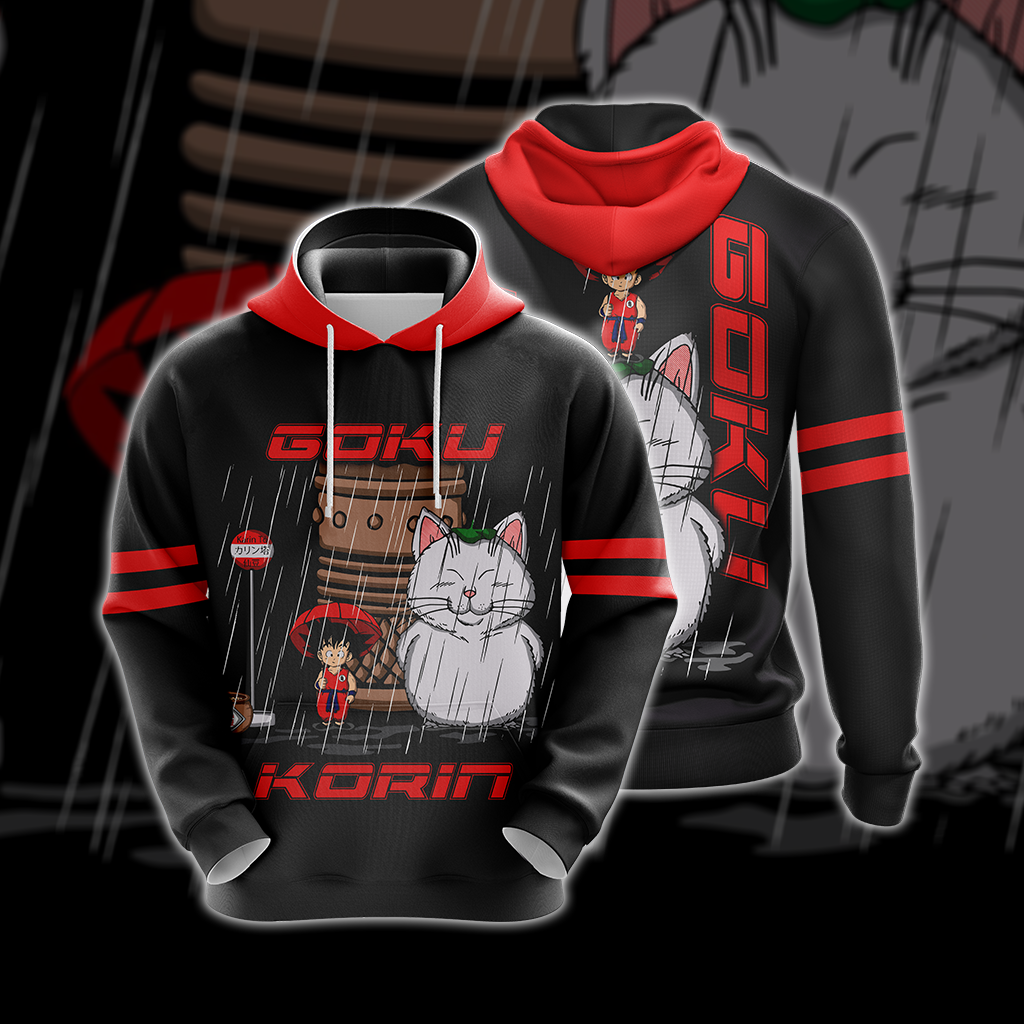 Dragon Ball Goku and Korin in My Neighbor Totoro Unisex Zip Up Hoodie