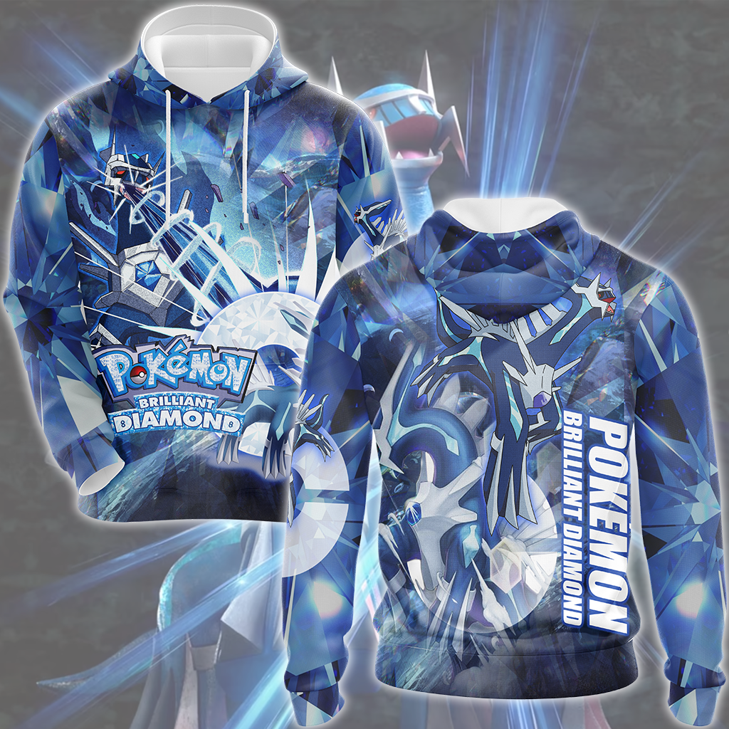 Pokemon Brilliant Diamond Video Game All Over Printed T-shirt Tank Top Zip Hoodie Pullover Hoodie Hawaiian Shirt Beach Shorts Joggers Hoodie S
