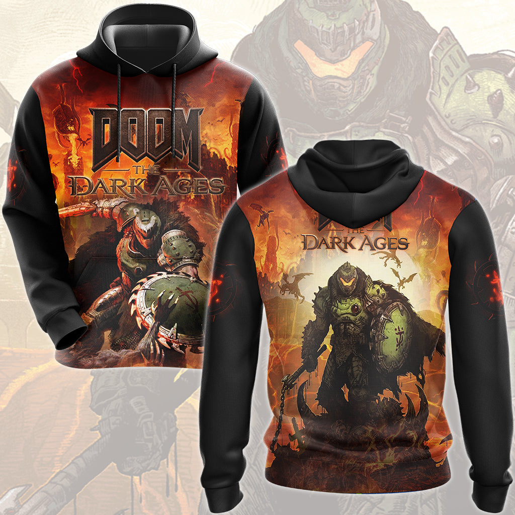 Doom: The Dark Ages Video Game All Over Printed T-shirt Tank Top Zip Hoodie Pullover Hoodie Hawaiian Shirt Beach Shorts Joggers Hoodie S
