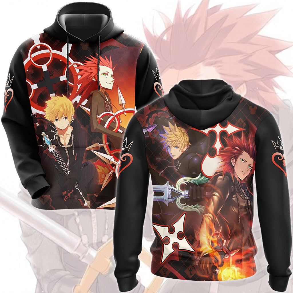 Kingdom Hearts Axel and Roxas Video Game All Over Printed T-shirt Tank Top Zip Hoodie Pullover Hoodie Hawaiian Shirt Beach Shorts Joggers Hoodie S