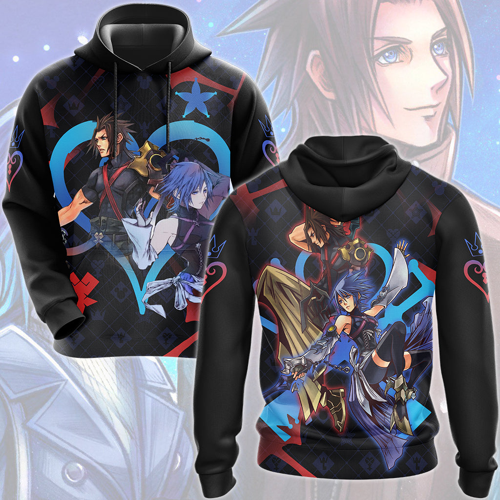 Kingdom Hearts Aqua and Terra Video Game All Over Printed T-shirt Tank Top Zip Hoodie Pullover Hoodie Hawaiian Shirt Beach Shorts Joggers Hoodie S