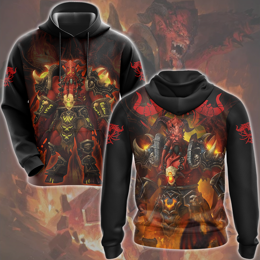 World Of Warcraft Kil'jaeden Video Game All Over Printed T-shirt Tank Top Zip Hoodie Pullover Hoodie Hawaiian Shirt Beach Shorts Joggers Hoodie S