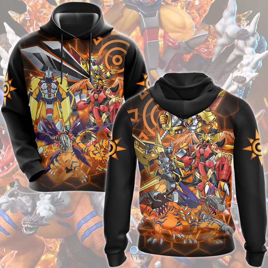 Digimon Greymon Evolution Video Game All Over Printed T-shirt Tank Top Zip Hoodie Pullover Hoodie Hawaiian Shirt Beach Shorts Joggers Hoodie S