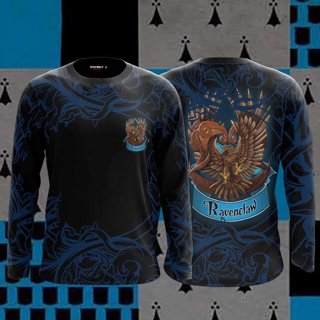 Wise Like A Ravenclaw Harry Potter Unisex 3D T-shirt Long Sleeve T-shirt S