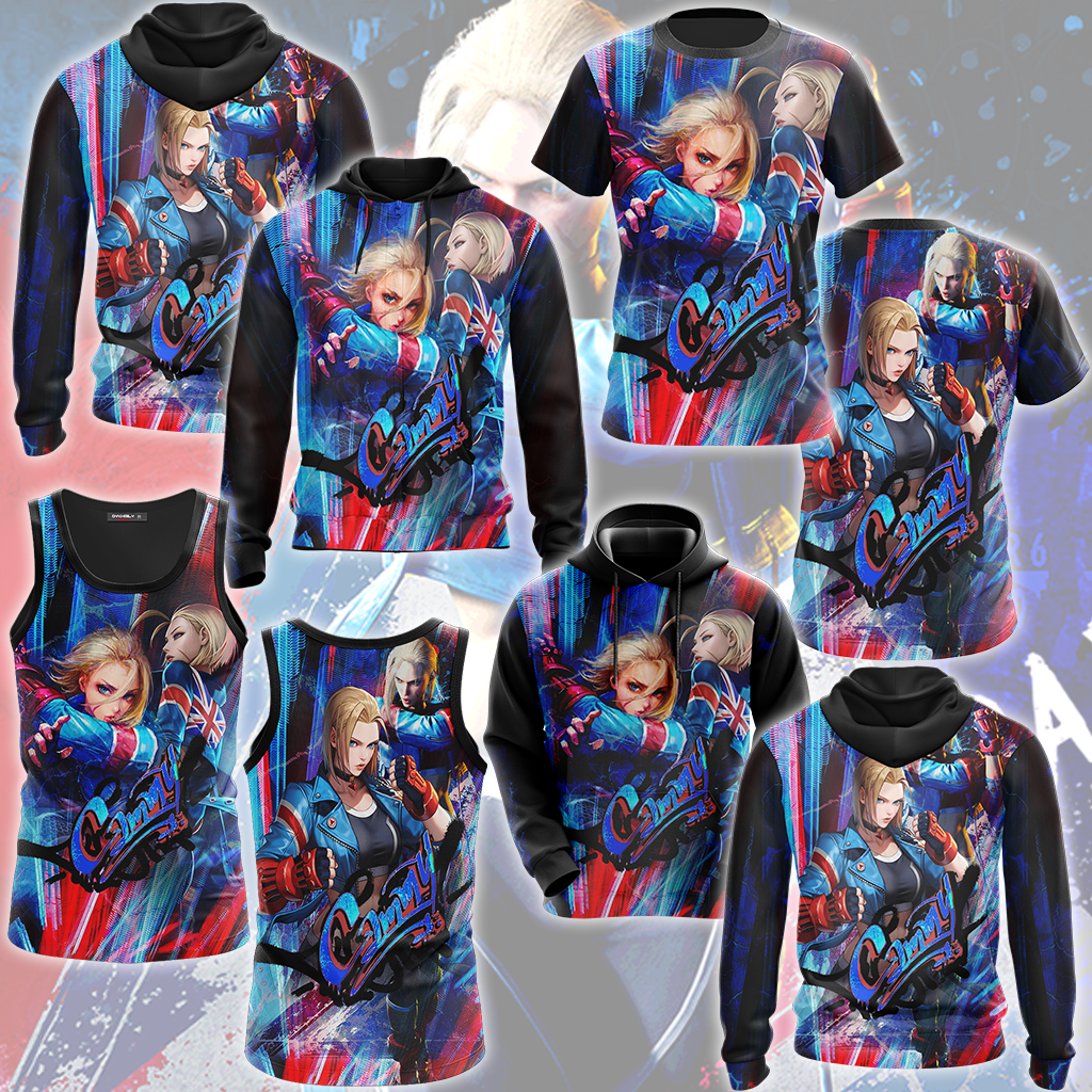 Street Fighter 6 Cammy Video Game All Over Printed T-shirt Tank Top Zip Hoodie Pullover Hoodie Hawaiian Shirt Beach Shorts Joggers